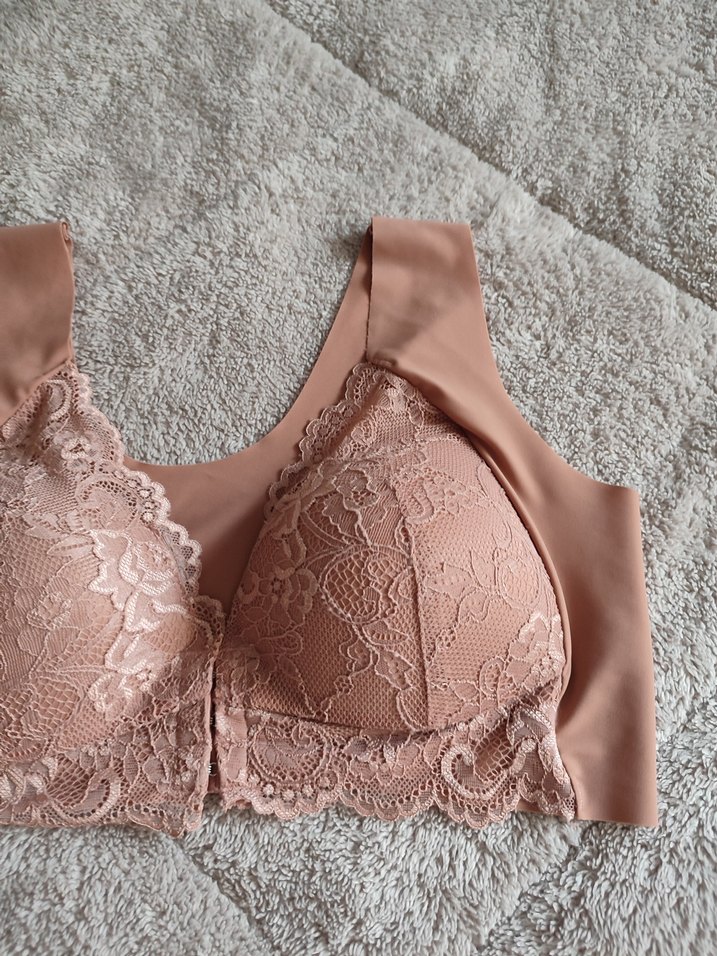 Bej Dantel Detaylı Rahat Sütyen - Görsel 2