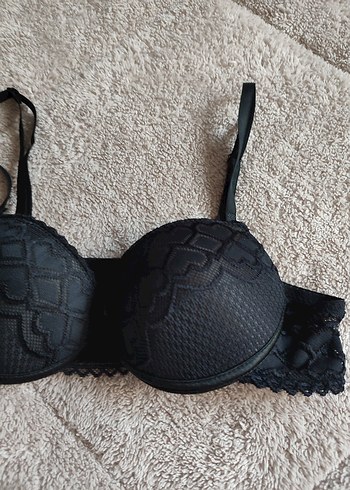 Siyah Dantel Detaylı Midi Sütyen - Görsel 2