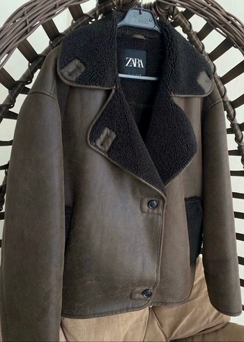 Kürk Detaylı Siyah Kadın Deri Ceket - Görsel 2