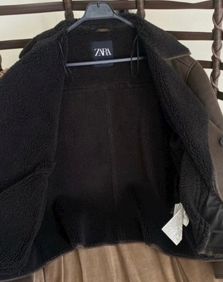 Kürk Detaylı Siyah Kadın Deri Ceket - Görsel 3