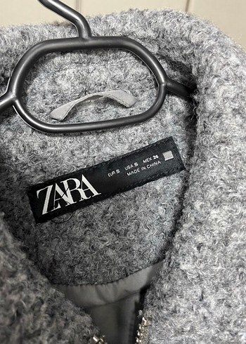 Gri Fermuarlı Midi Kadın Kaban - Görsel 3