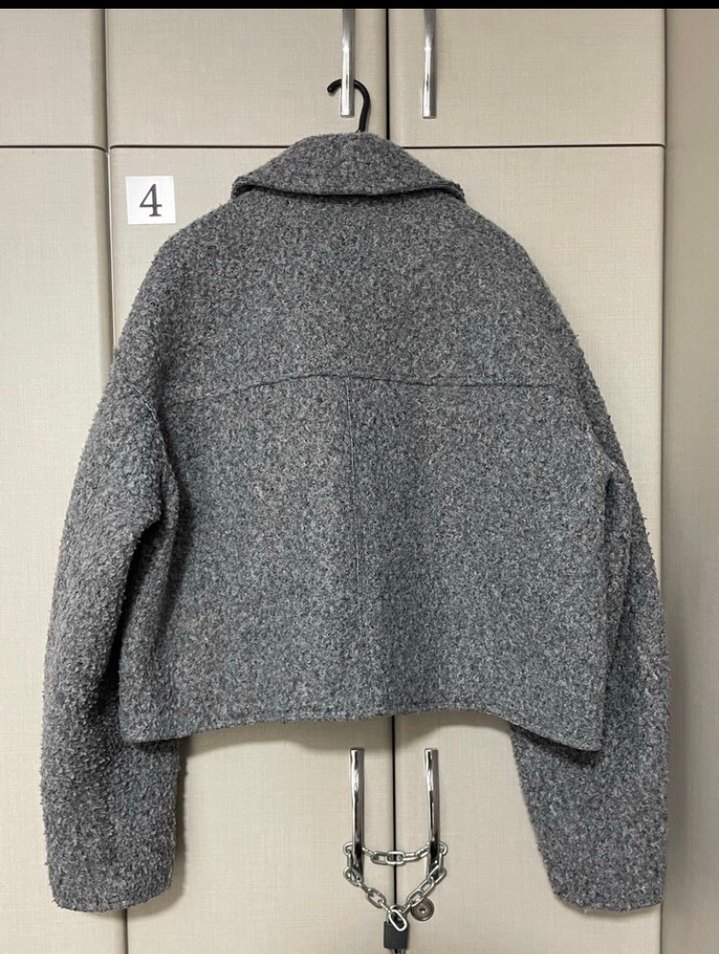 Gri Fermuarlı Midi Kadın Kaban - Görsel 2