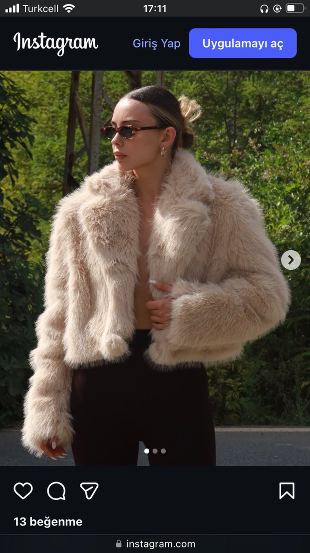 Kadın Bej Kürk Detaylı Midi Ceket - Görsel 3