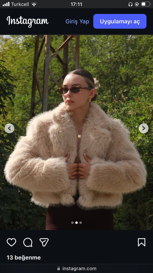 Kadın Bej Kürk Detaylı Midi Ceket - Görsel 2