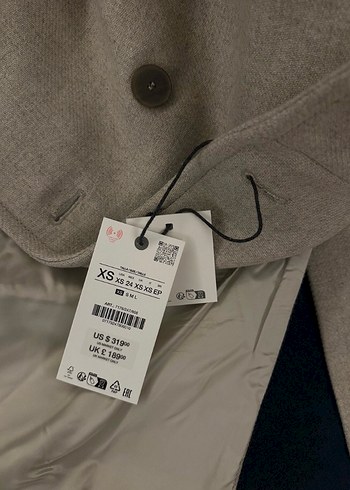 Düğmeli ve Kemerli Bej Kaban - Görsel 6