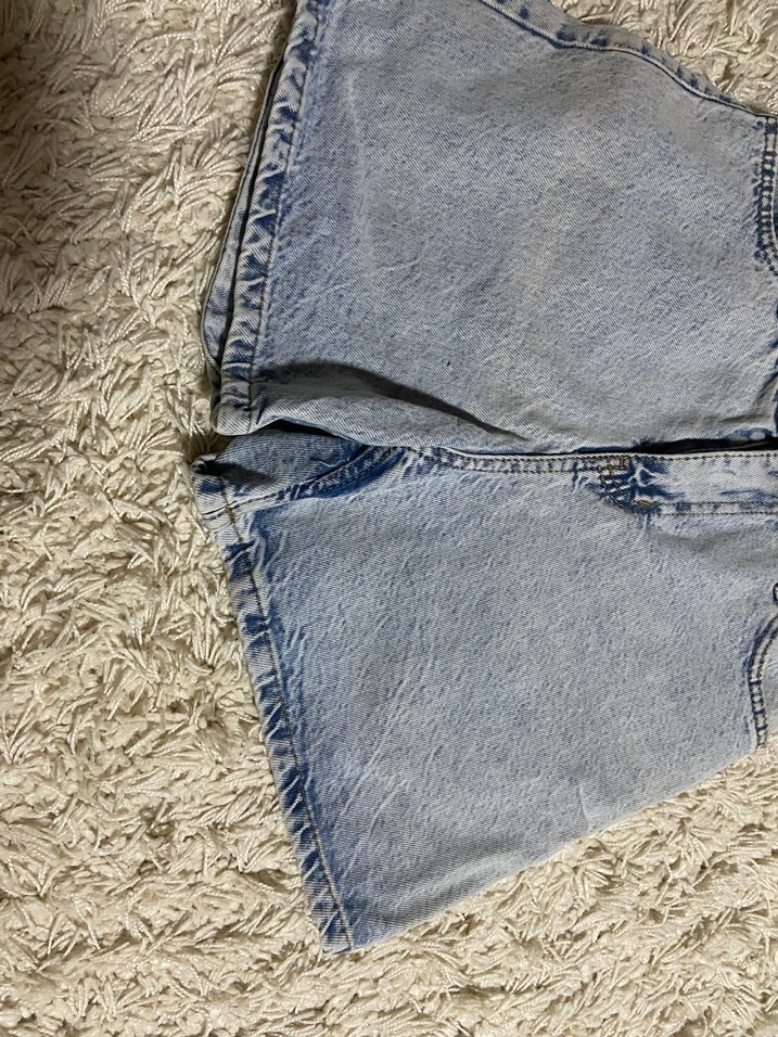 Bohem Stil Gri Mini Kot Şort - Görsel 2