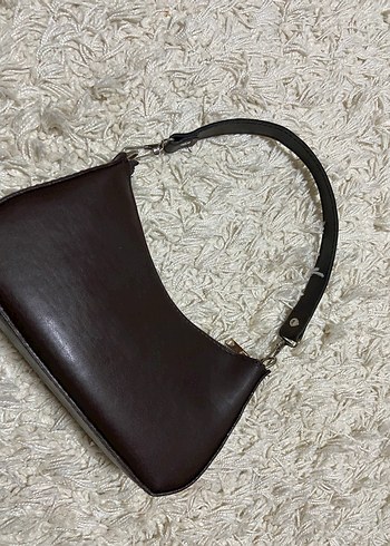 Kahverengi Parisian Desenli Deri Kadın Çanta - Görsel 3