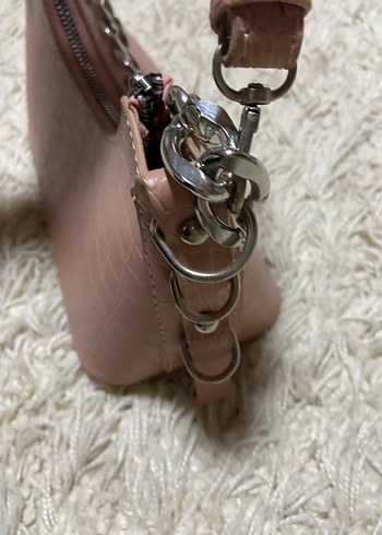 Zincir Detaylı Kahverengi Deri Kadın Çanta - Görsel 3