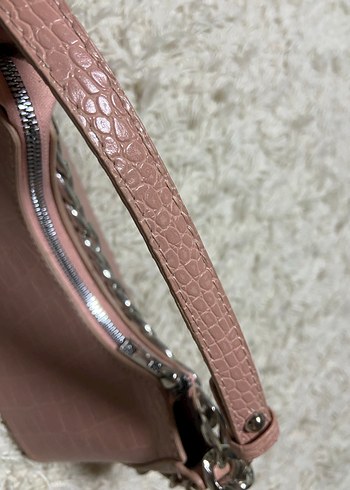 Zincir Detaylı Kahverengi Deri Kadın Çanta - Görsel 5