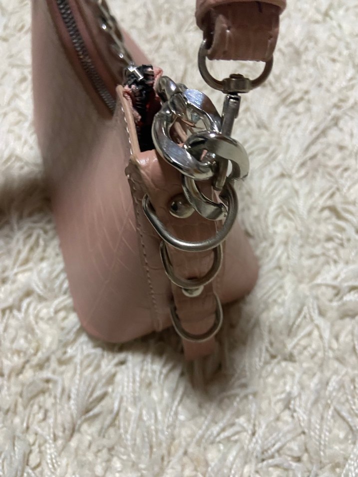 Zincir Detaylı Kahverengi Deri Kadın Çanta - Görsel 3