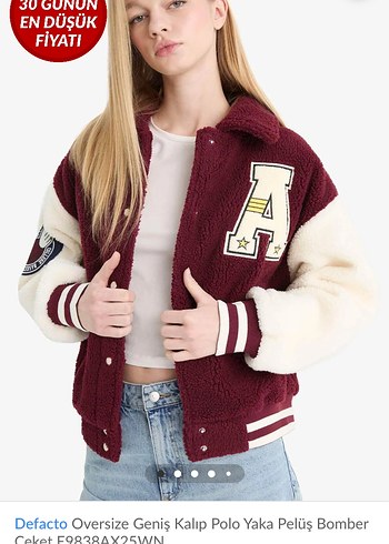 Bayan Kapüşonlu Nakışlı peluş mont - Görsel 4