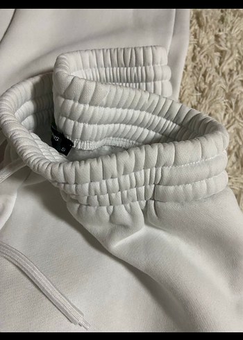 Beyaz Rahat Kesim Kadın Eşofman Altı - Görsel 2