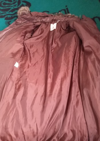 Kahverengi Kemerli Uzun Kadın Mont - Görsel 10