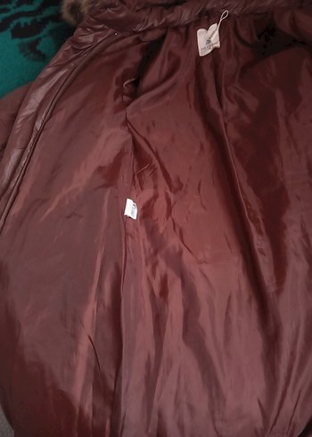 Kahverengi Kemerli Uzun Kadın Mont - Görsel 9