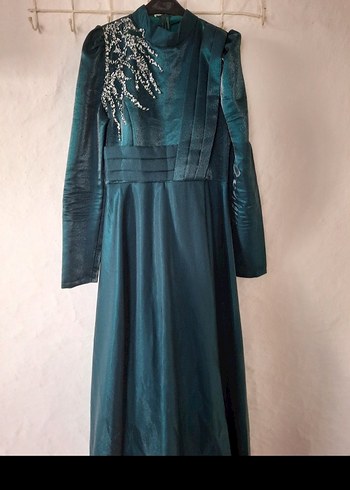 tesettür abiye elbise -saten-hızlı kargo - Görsel 7