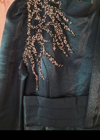 tesettür abiye elbise -saten-hızlı kargo - Görsel 5