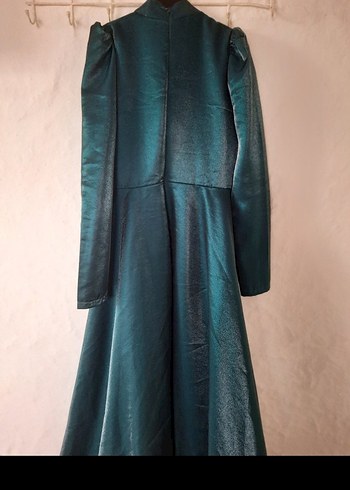 tesettür abiye elbise -saten-hızlı kargo - Görsel 8