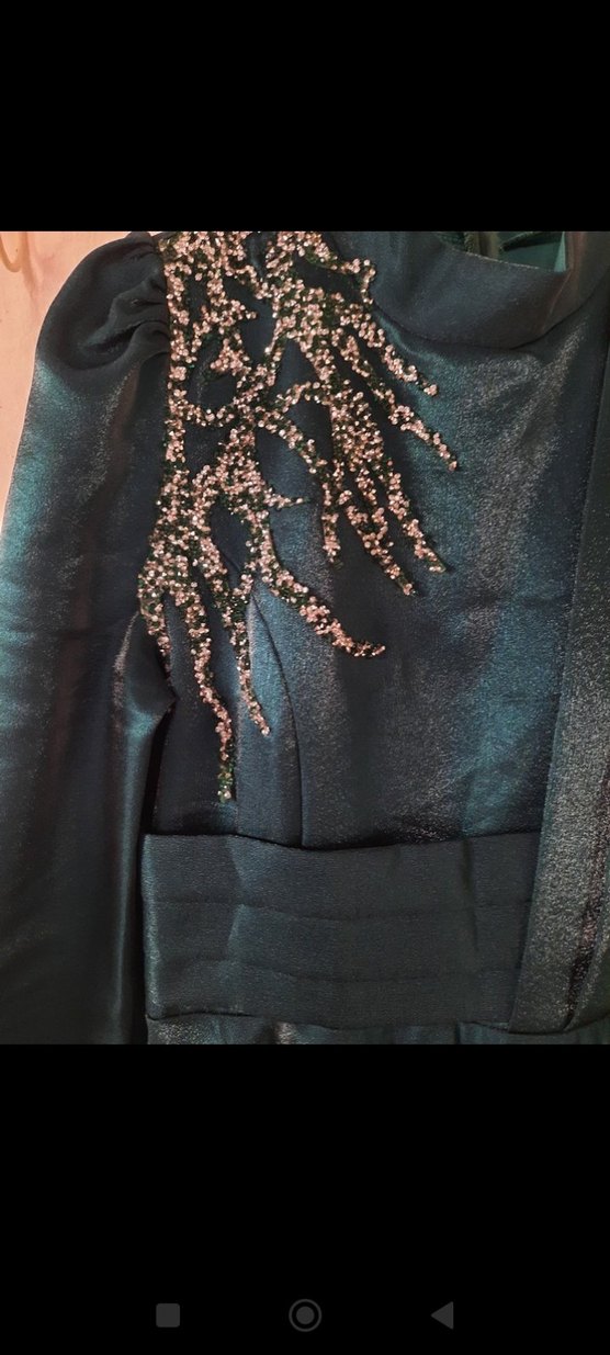 tesettür abiye elbise -saten-hızlı kargo - Görsel 5