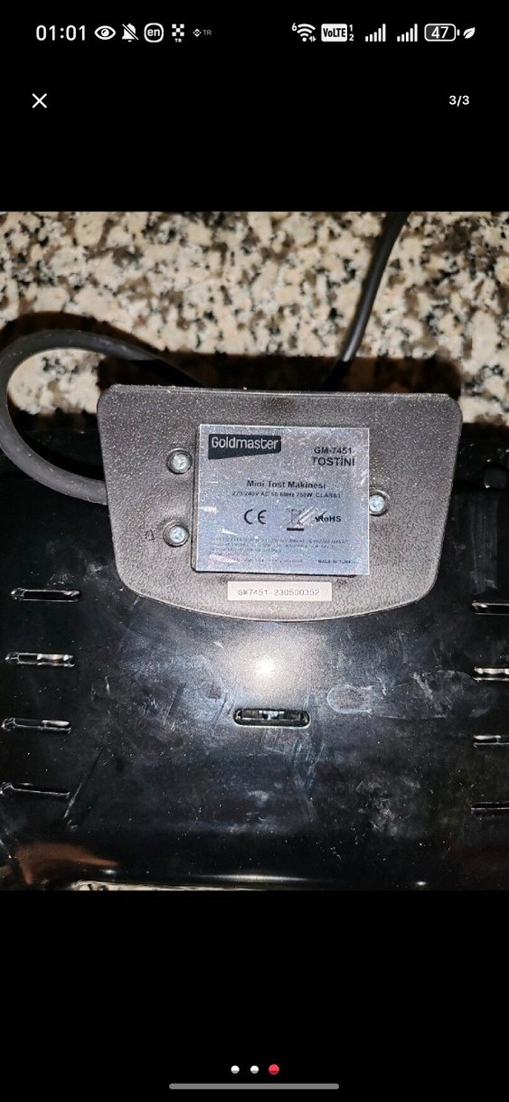 Goldmaster mini tost makinesi - Görsel 3