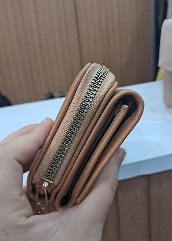 Bej Fermuarlı Kadın Cüzdanı - Görsel 2