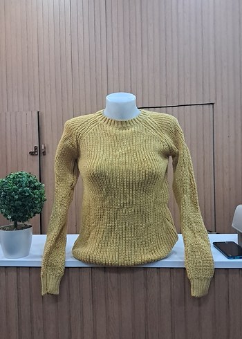 Bej Triko Kadın Kazak, Bisiklet Yaka, Uzun Kollu - Görsel 7