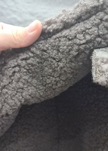 Kürk Detaylı Kahverengi Deri Kadın Ceket - Görsel 3