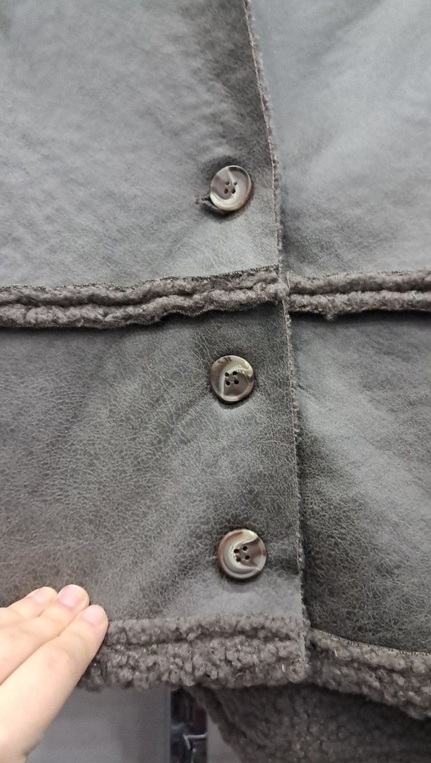 Kürk Detaylı Kahverengi Deri Kadın Ceket - Görsel 2