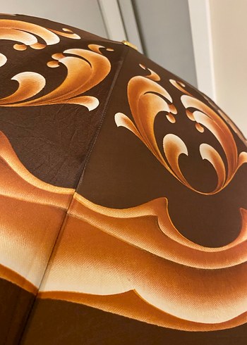 Kahverengi Vintage Kadın Şemsiye - Görsel 7