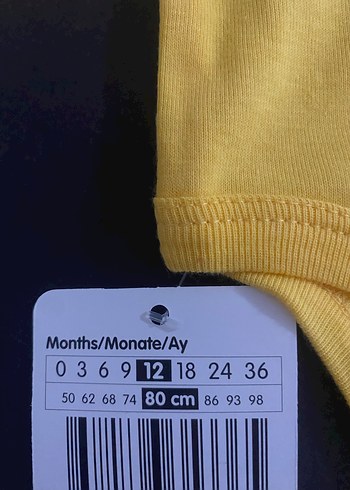 Sarı Uzun Kollu Bebek Body - Görsel 3