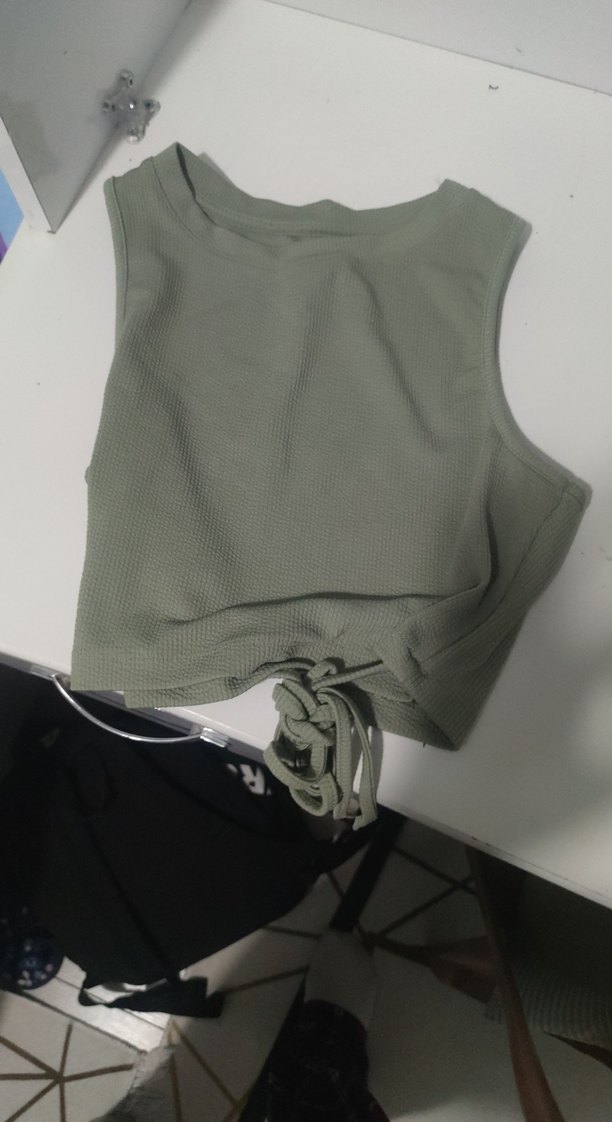 Gri Kemerli Halter Yaka Atlet - Görsel 3