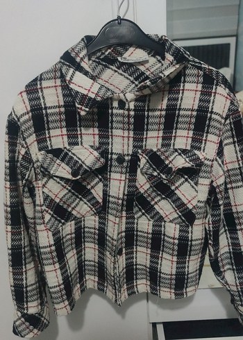 Gri Kareli Düğmeli Mini Kadın Gömlek - Görsel 2