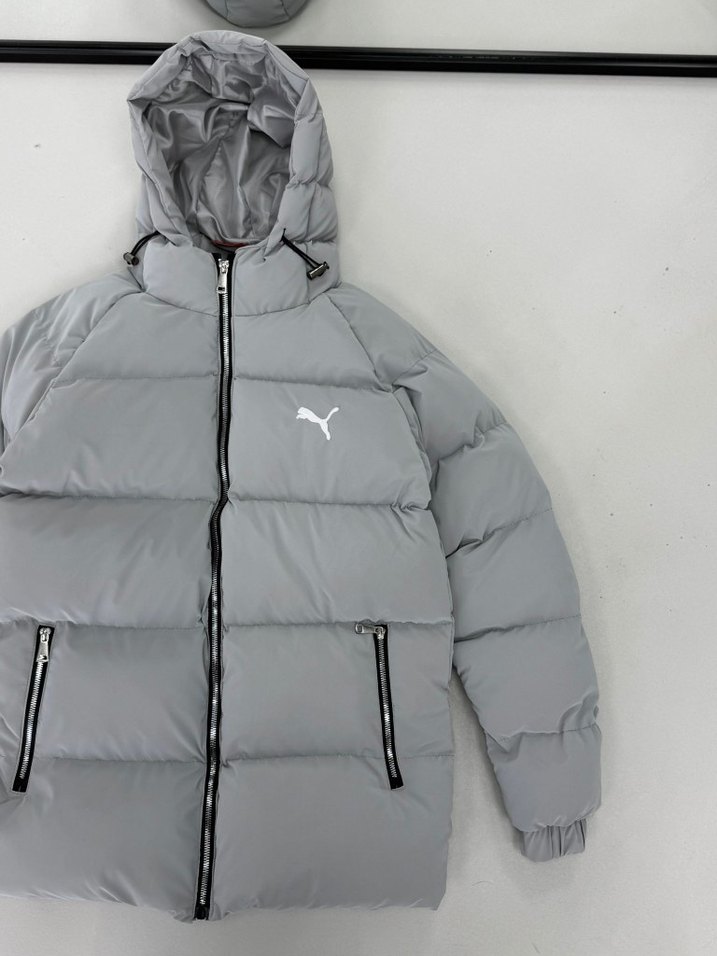 Gri Kapüşonlu Erkek Mont Puma - Görsel 2