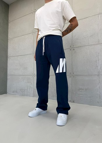 Lacivert Loose Fit Erkek Eşofman Altı - Görsel 2