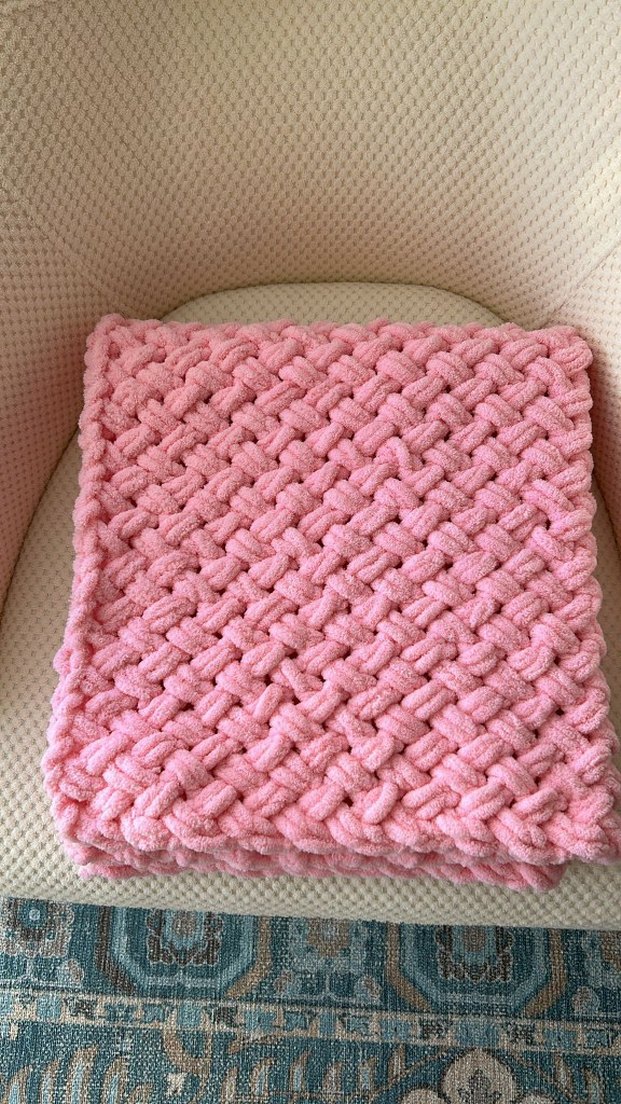 Pembe Örgü Çocuk Battaniyesi - Görsel 2