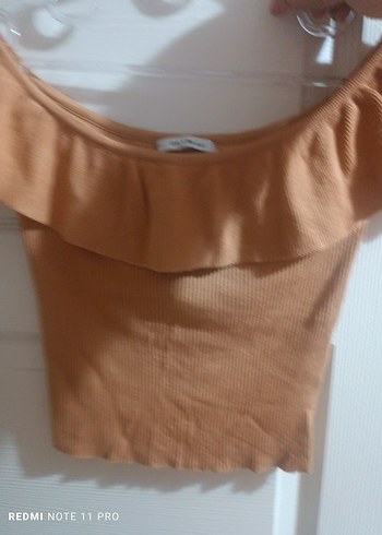 Kadın Bej Mini Fırfırlı Bluz - Görsel 3