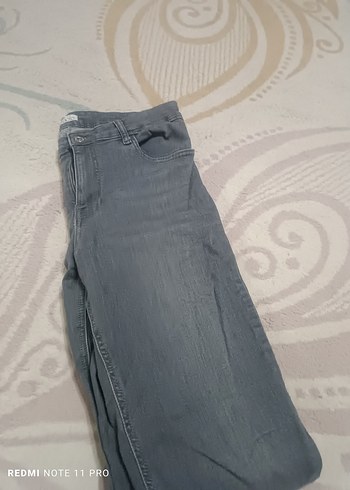 Gri Kadın Kot Pantolon - Görsel 5