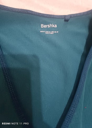 V Yaka Uzun Kollu Kadın Bluz - Mavi - Görsel 2