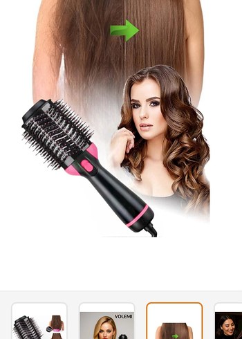 Pembe Saç Şekillendirici Fırça - Görsel 4