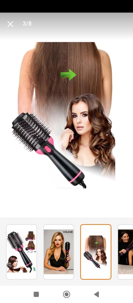 Pembe Saç Şekillendirici Fırça - Görsel 4