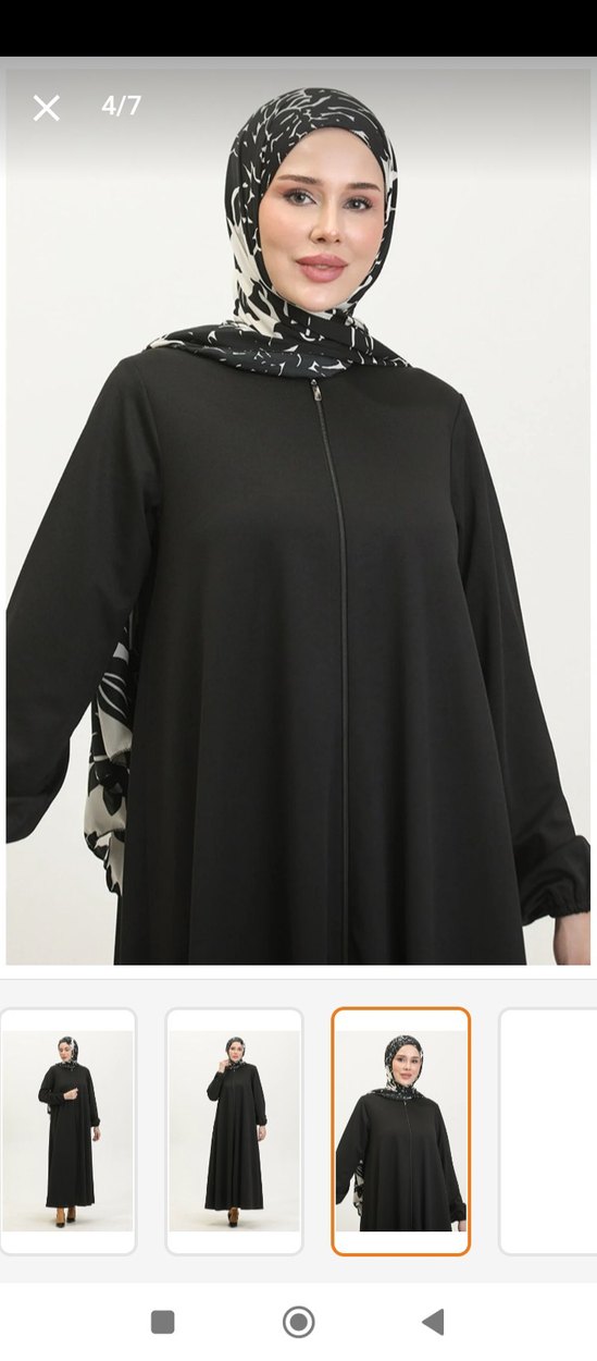 Siyah Yüksek Yakalı Uzun Salaş Elbise - Görsel 4