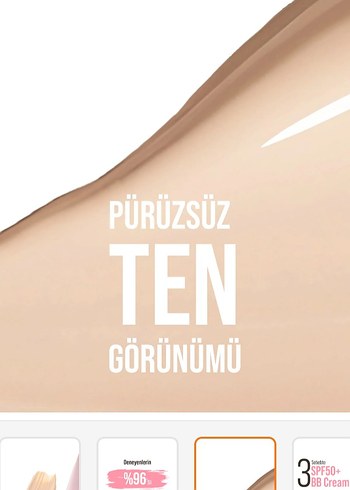 Skinsensual SPF50+ BB Krem Light 50ml - Görsel 3