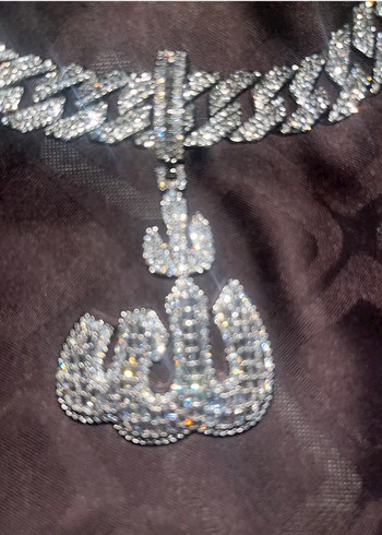 İced Out Premium Allah Chain + Pendant - Görsel 2