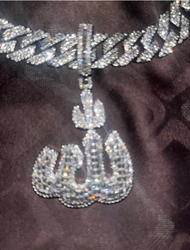İced Out Premium Allah Chain + Pendant - Görsel 2