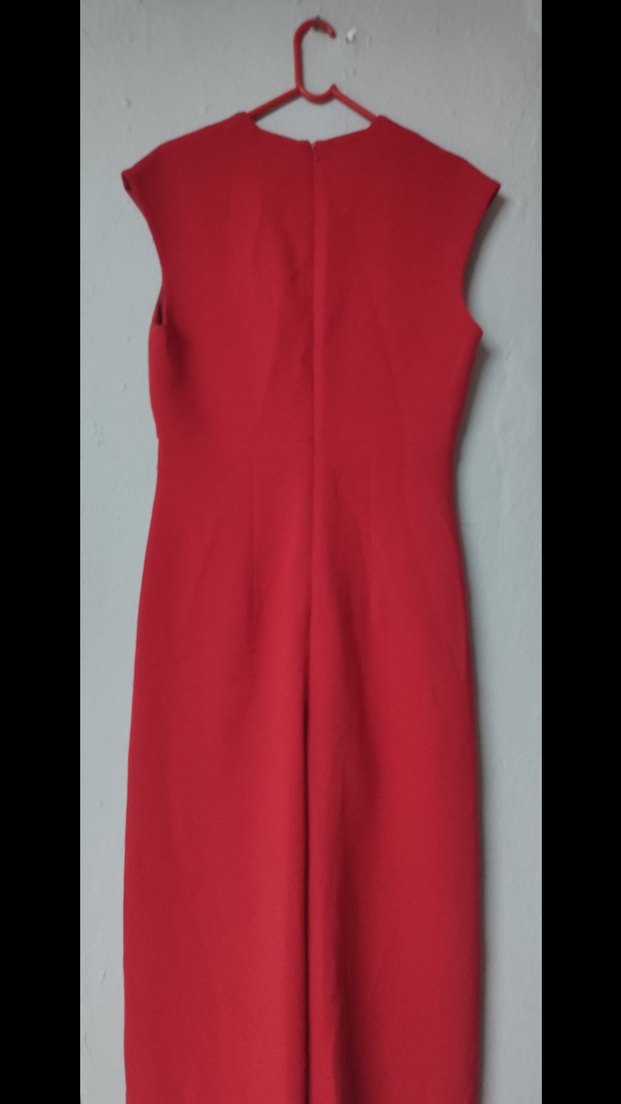 Kırmızı Kadın Tulum - Görsel 4