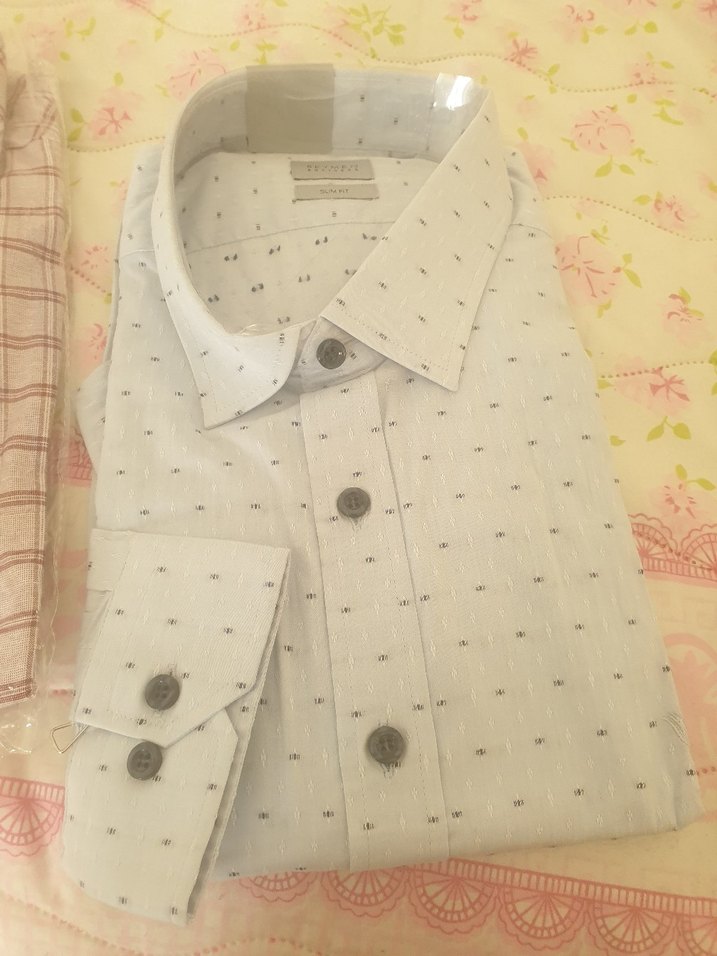 Gri Ekoseli Uzun Kollu Erkek Gömlek - Görsel 3