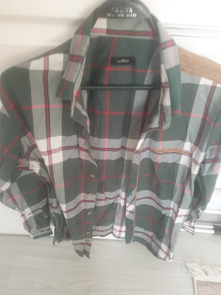 Gri Ekoseli Uzun Kollu Erkek Gömlek - Görsel 2