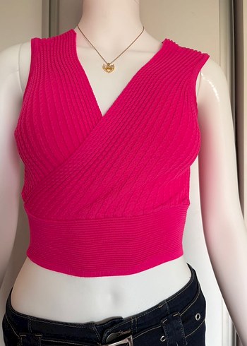 Pembe V Yakalı Üst - Görsel 3