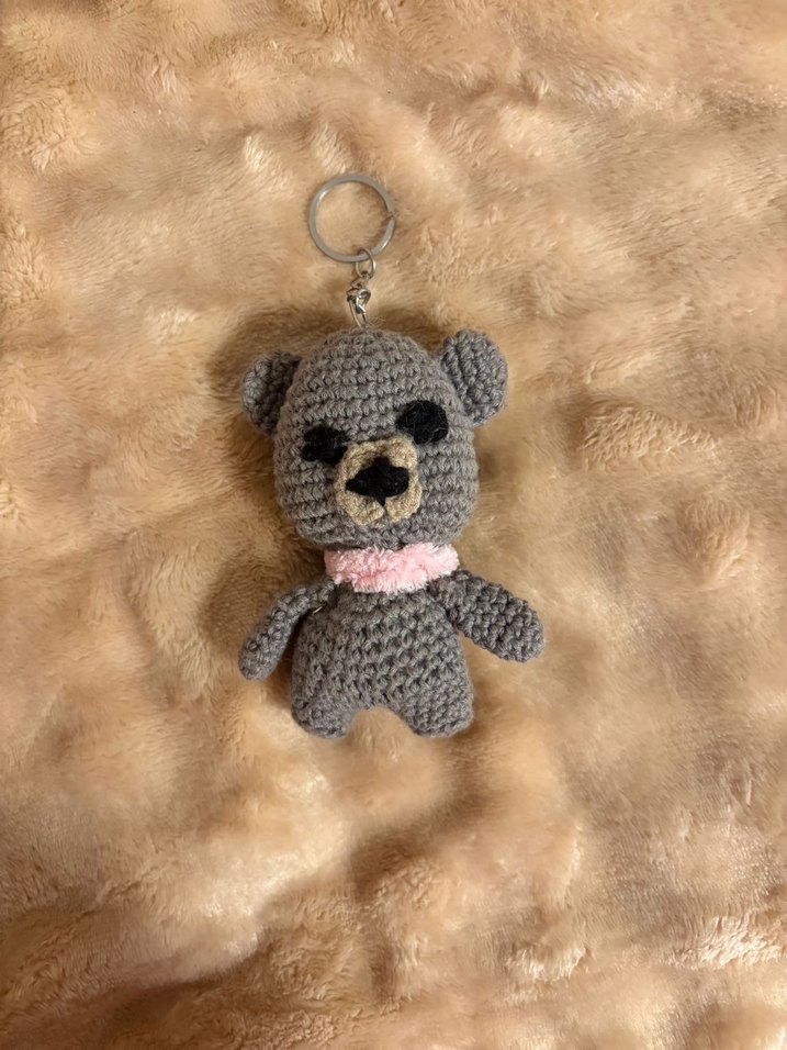 Amigurumi Örgü Ayıcık Anahtarlık - Görsel 2