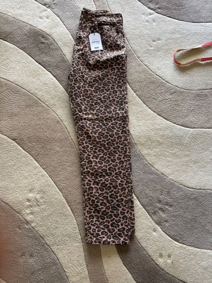 Etiketli Leopar Pantolon - Görsel 3