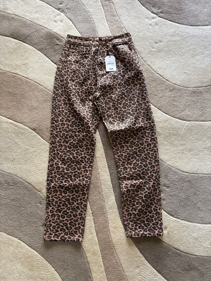 Etiketli Leopar Pantolon - Görsel 2